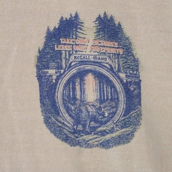 Comfort Colors Men's 2XL Graphic T-Shirt McCall Idaho Take Only Pictures Yellow - Picture 2 of 9